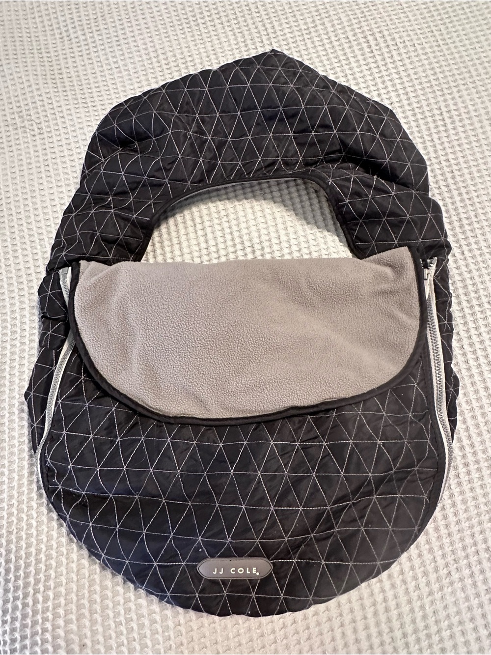 JJ Cole Black Quilted Car Seat Cover